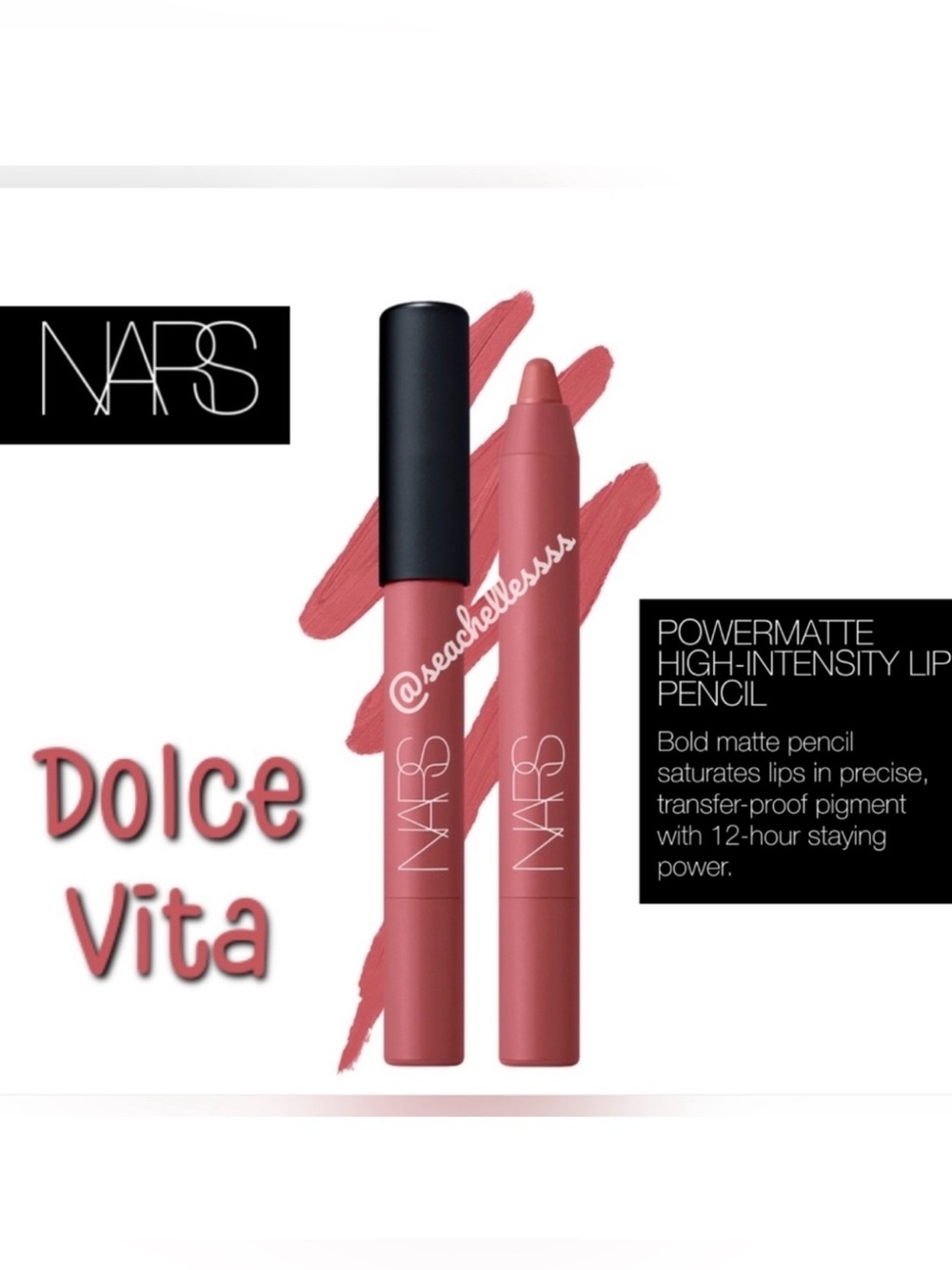 Nars Powermatte High-Intensity Lip Pencil | Dolce Vita Dusty Rose | Brand New